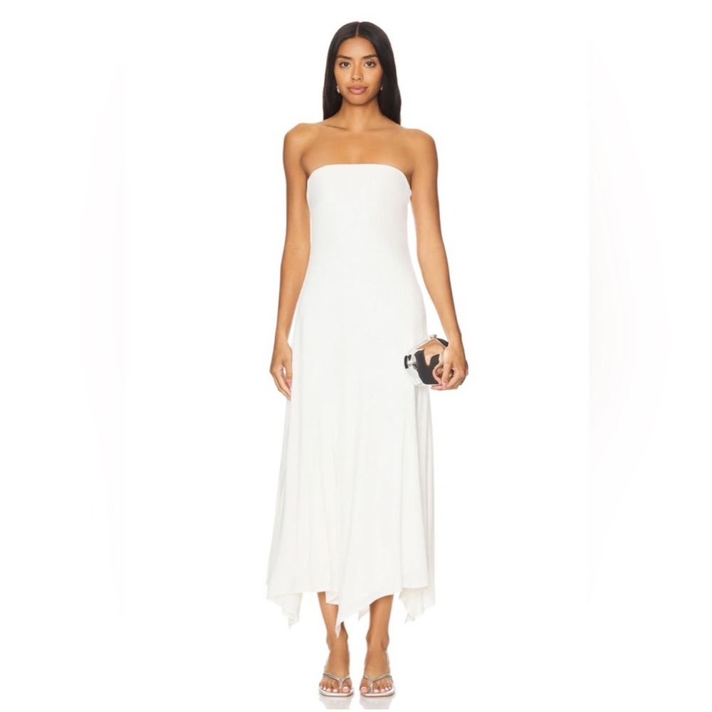 NWT Ser.o.ya Lucia Strapless Maxi‎ Dress Porcelain  Sz Small $398